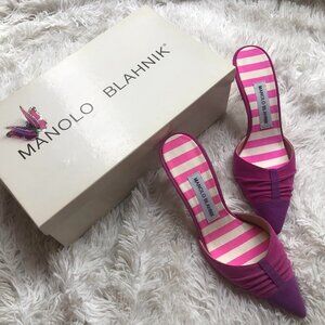 Funky Manolo Blahnik kitten heels